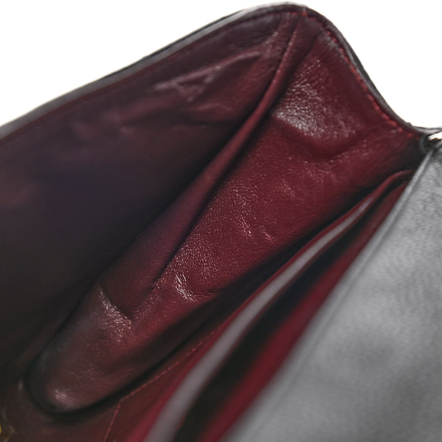 Caviar Quilted Clutch With Chain Flap Black