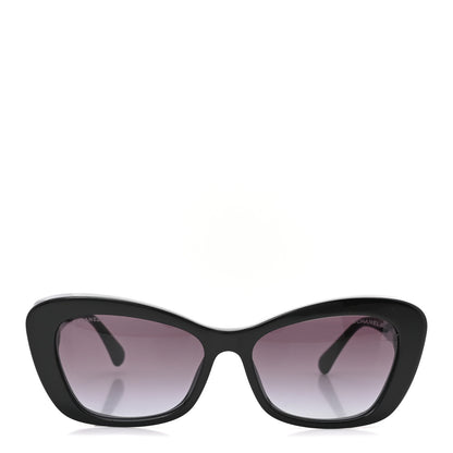 Chanel Acetate Pearl Cat Eye CC Sunglasses 5481-H  Black 2 of 7