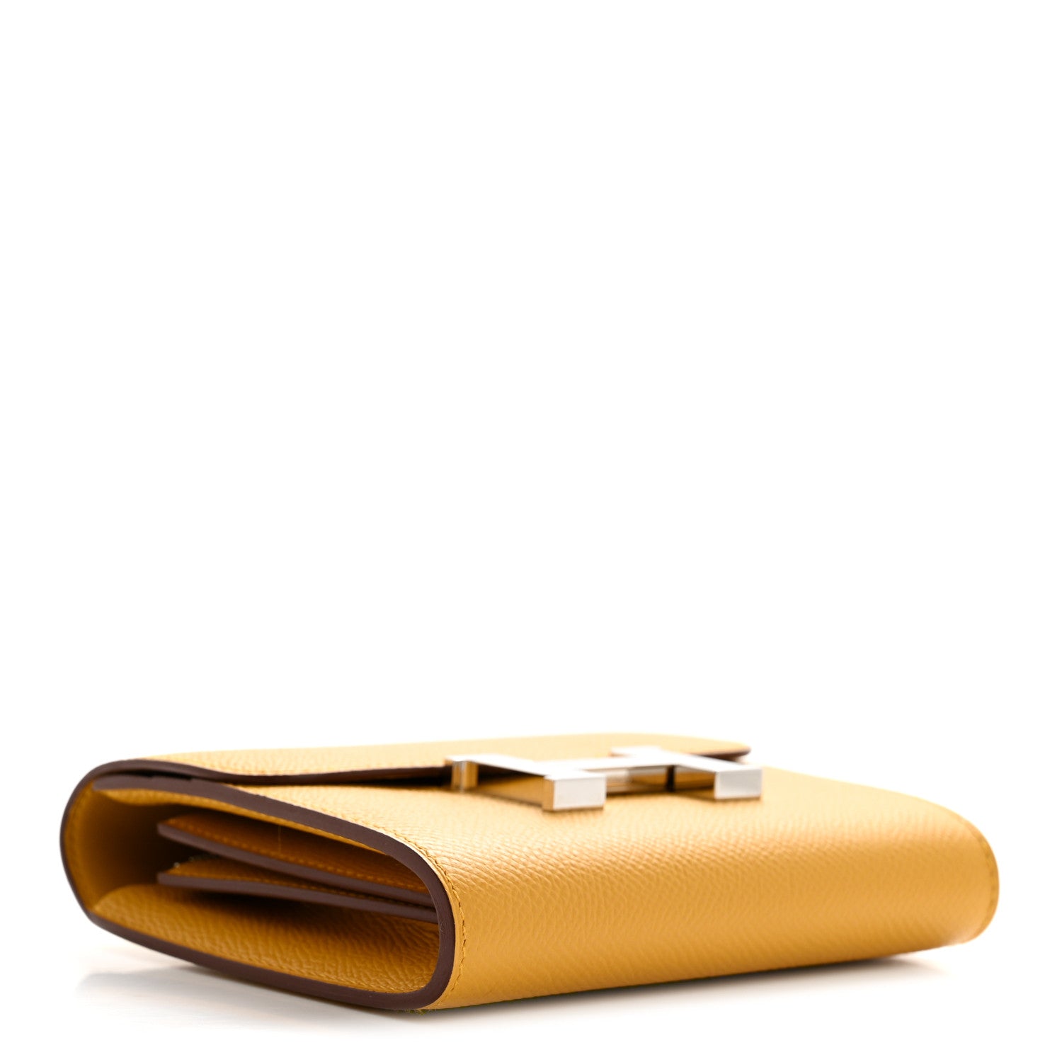 Hermes Epsom Constance Compact Passant Wallet Jaune Ambre 4 of 10