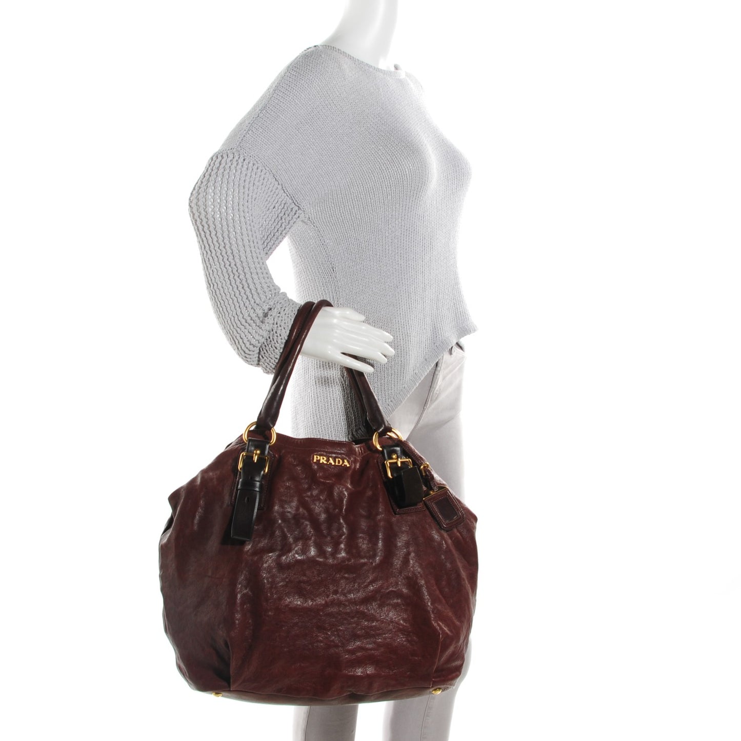 Nappa Aviator Shoulder Bag Bruciato