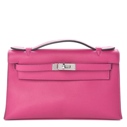 Hermes Swift Kelly Pochette Clutch Rose Pourpre 1 of 27