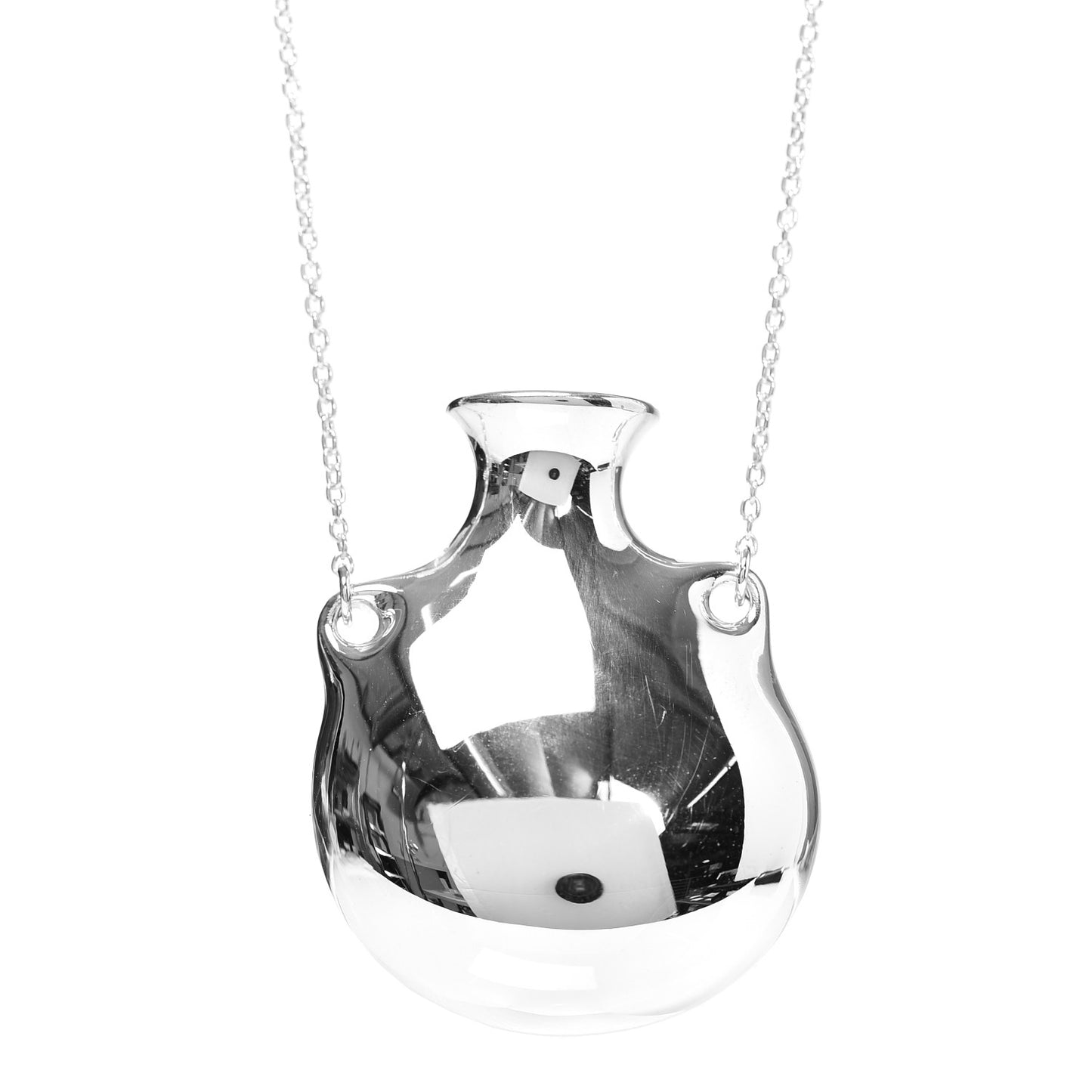 Sterling Silver Medium Elsa Peretti Open Bottle Pendant Necklace
