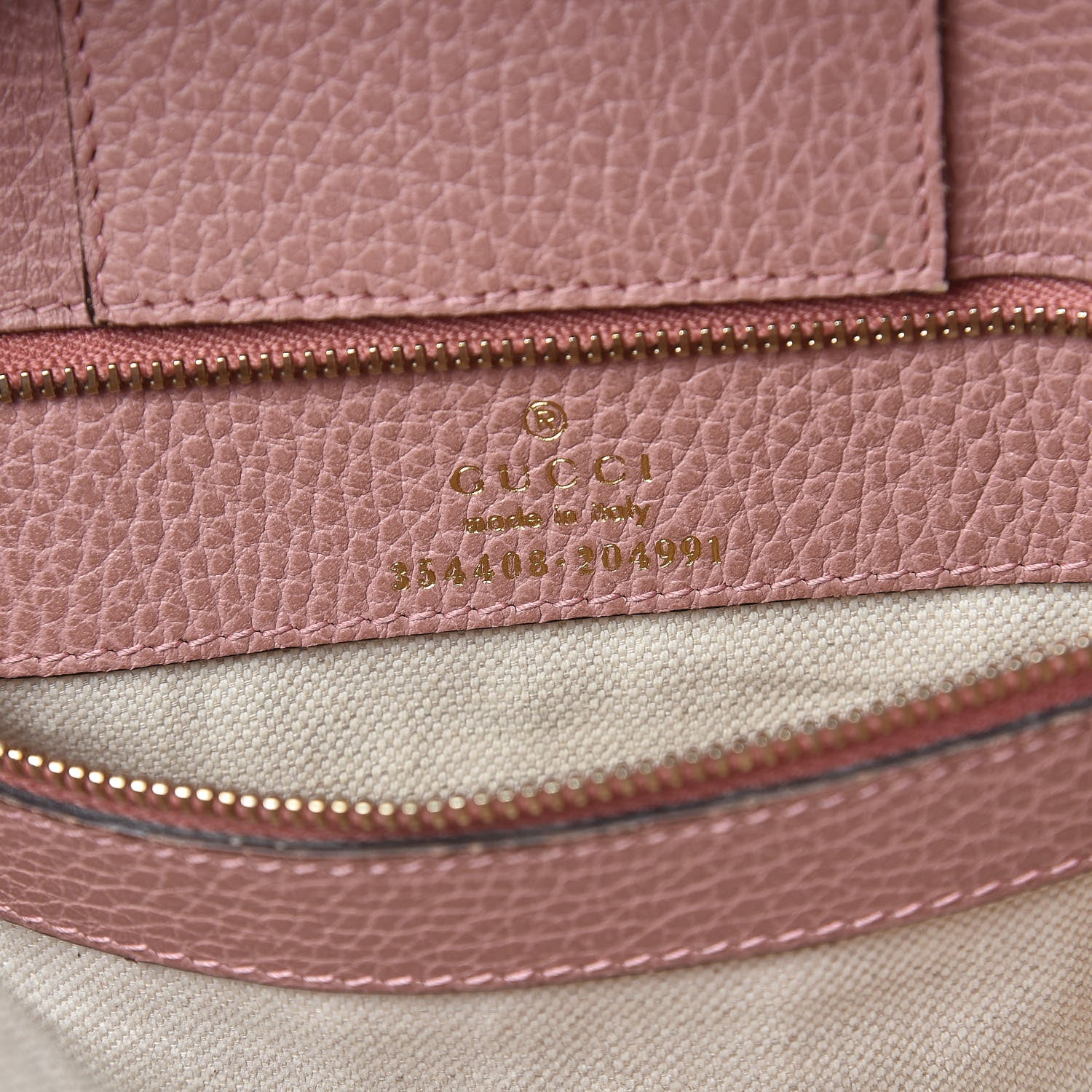 Gucci Dollar Calfskin Small Swing Tote Grey Field Soft Pink 6 of 10