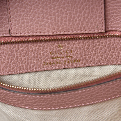 Gucci Dollar Calfskin Small Swing Tote Grey Field Soft Pink 6 of 10