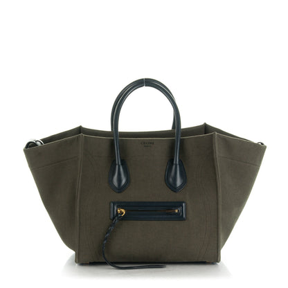 Celine Cotton Canvas Medium Phantom Luggage Olive 1 of 12
