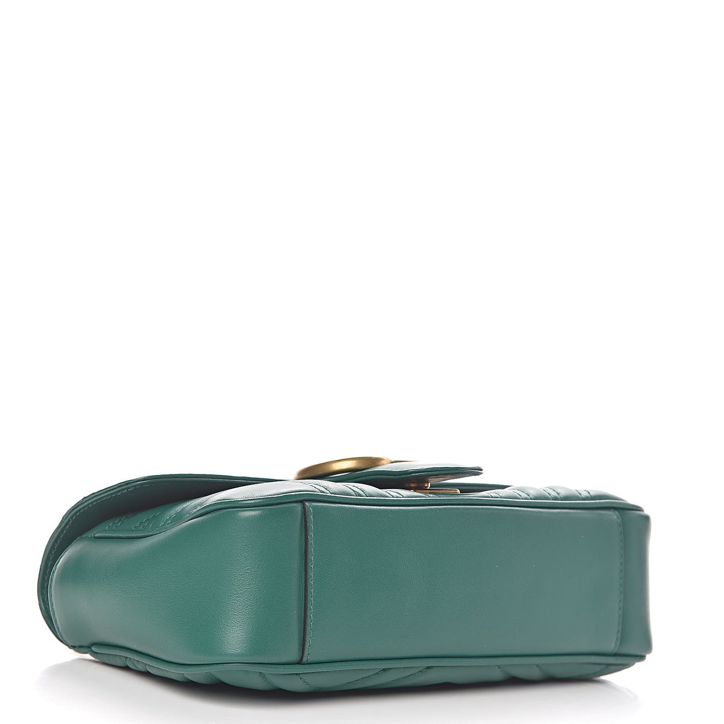 Calfskin Matelasse Mini GG Marmont Shoulder Bag Emerald Green