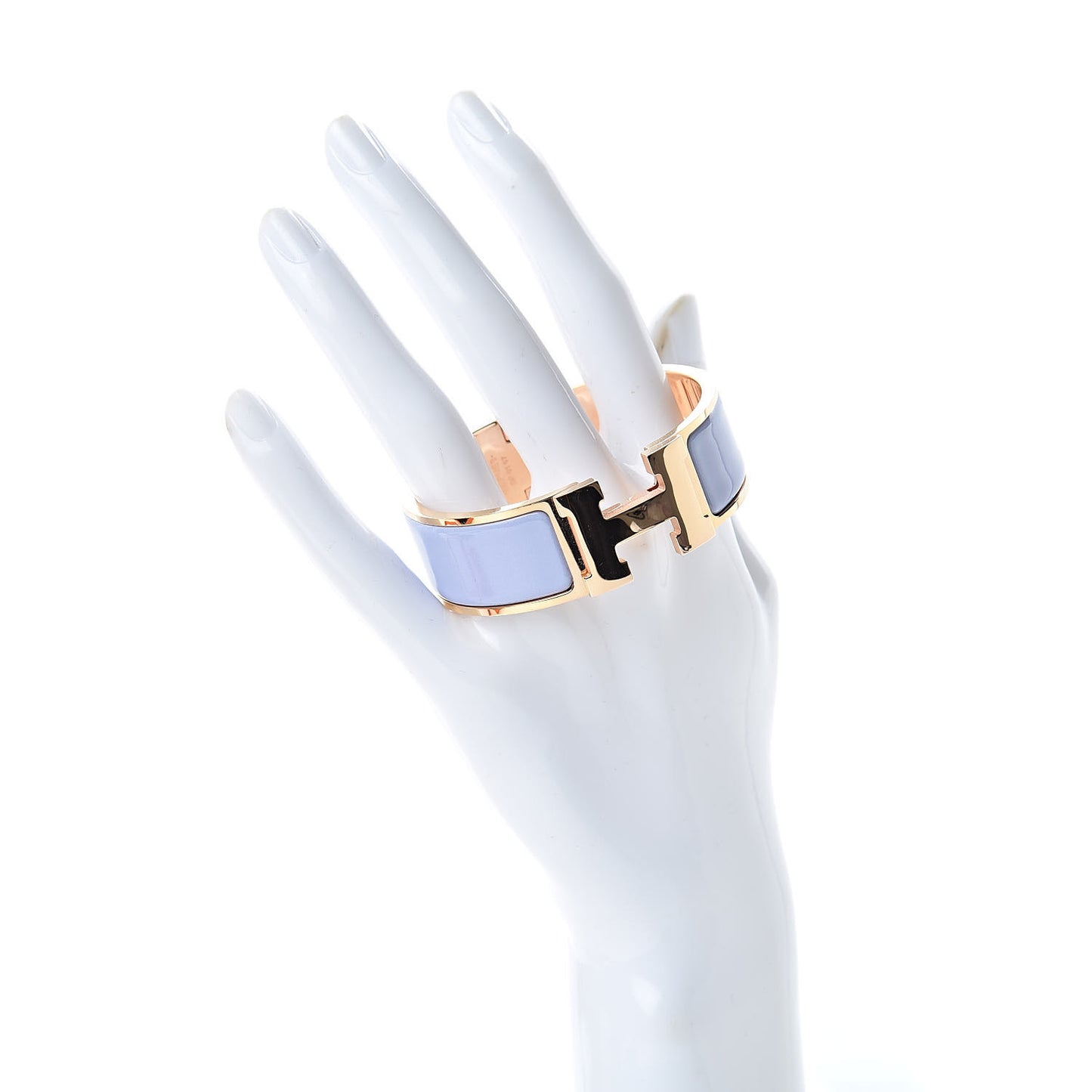 Enamel Wide Clic Clac H Bracelet GM Parme