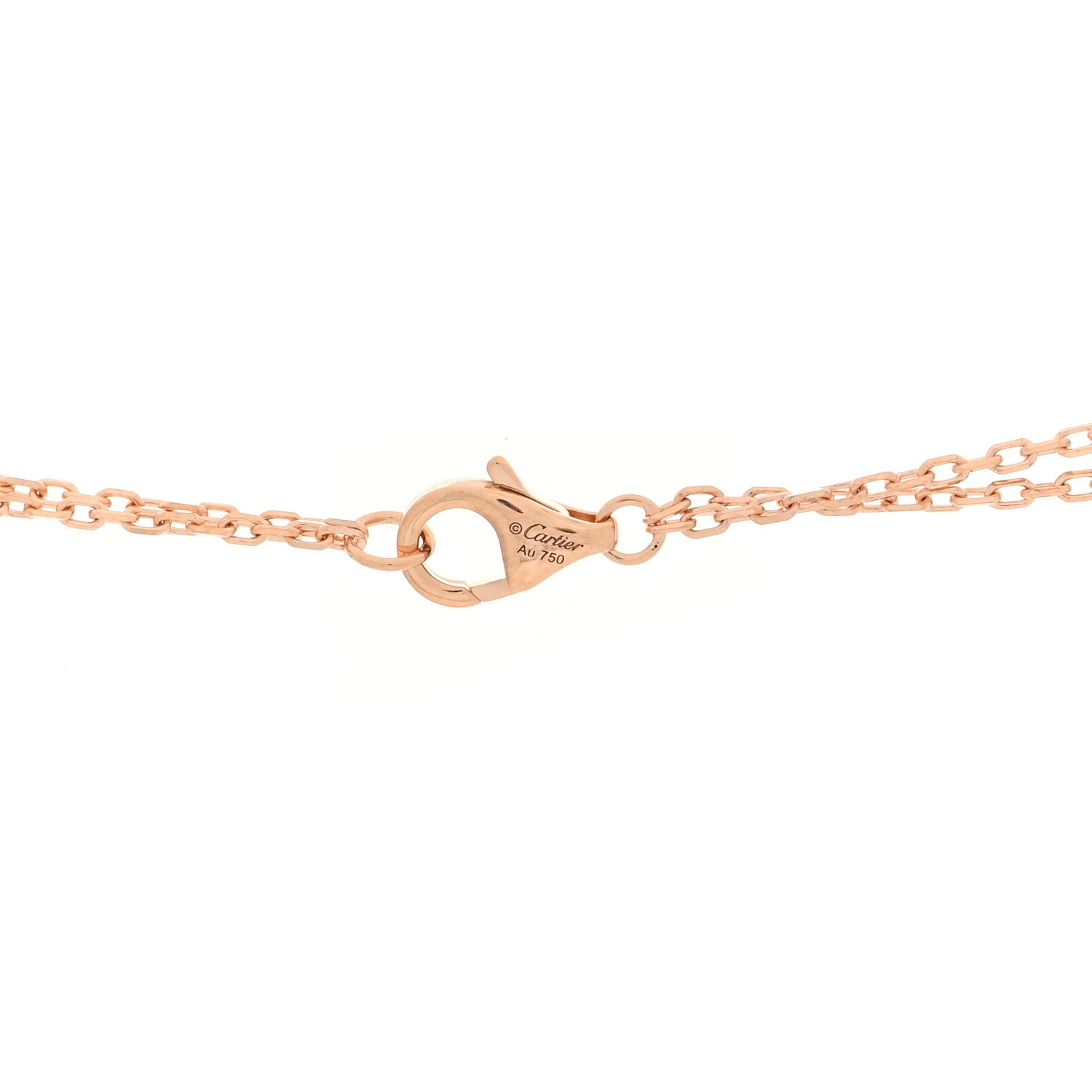 Cartier 18K Pink Gold 2 Diamond LOVE Necklace 4 of 4