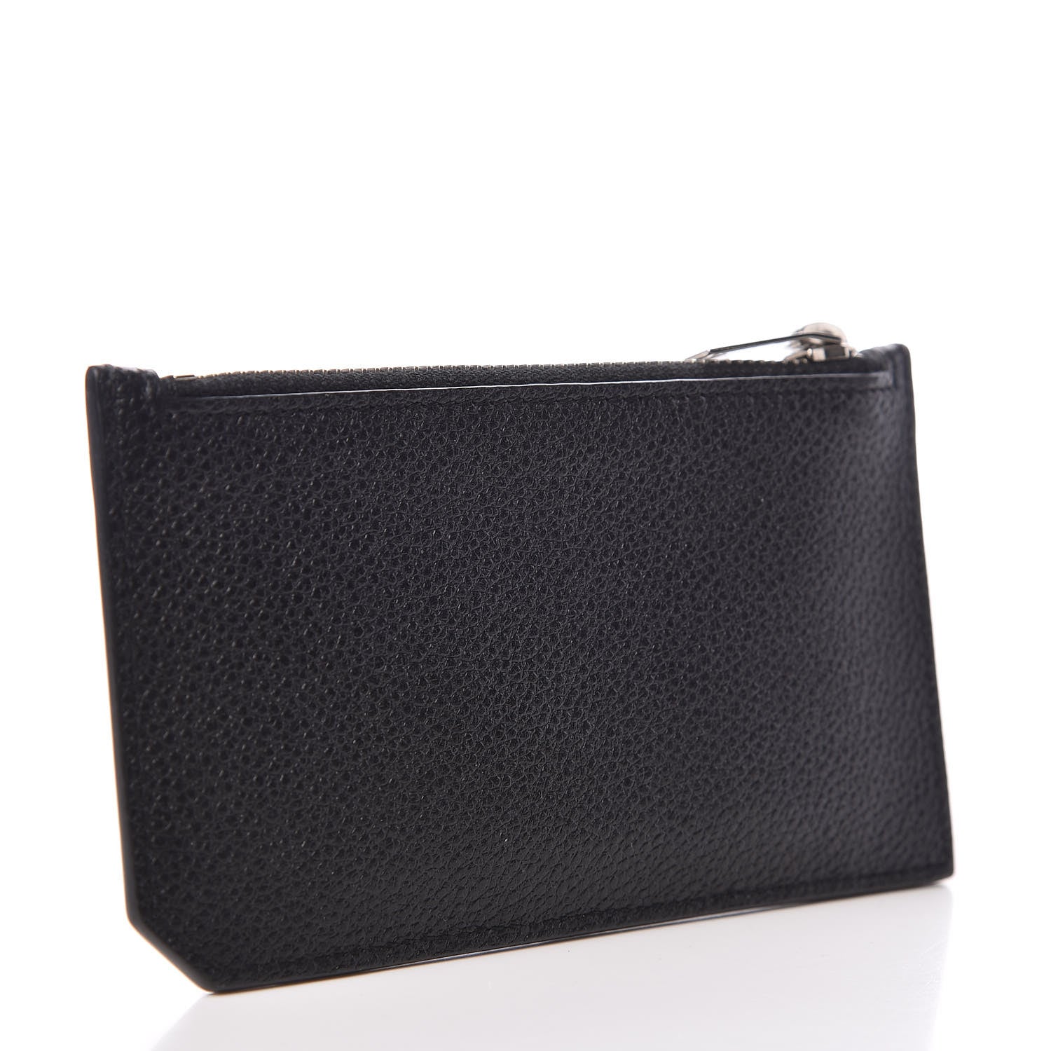 Saint Laurent Grained Calfskin 5 Fragments Zip Pouch Card Holder Black 3 of 7
