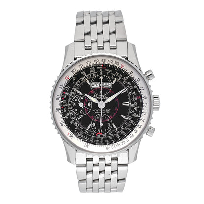 Breitling Stainless Steel 43mm Navitimer Montbrilliant Datora Automatic Watch Black A21330 1 of 5