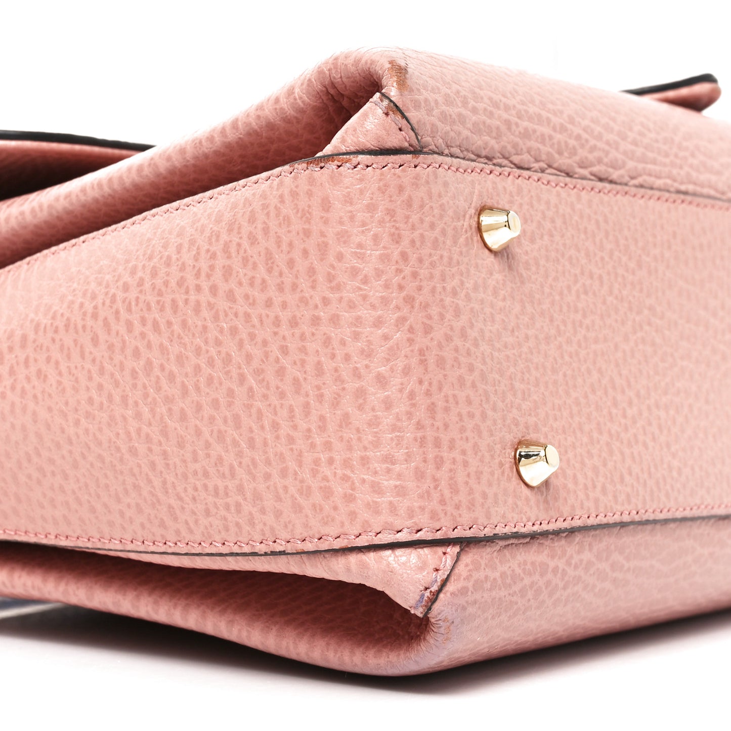 Dollar Calfskin Interlocking G Top Handle Shoulder Bag Soft Pink