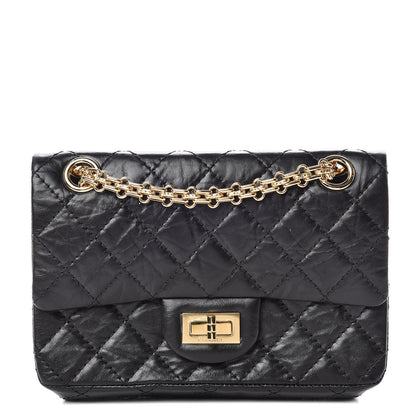 Chanel Aged Calfskin Quilted 2.55 Reissue Mini Flap Black 1 of 11