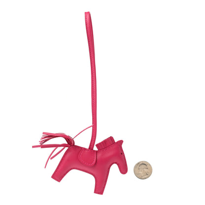Hermes Milo Lambskin Grigri Rodeo Horse Bag Charm PM Rose Mexico 2 of 5