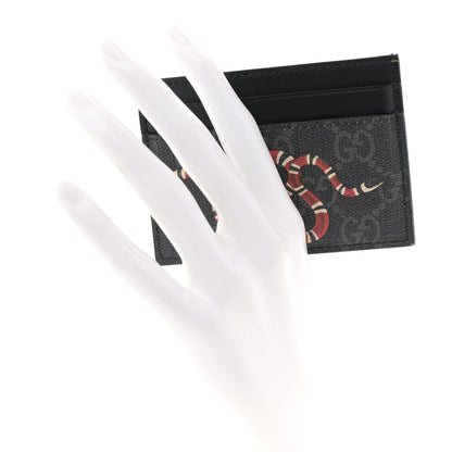 Gucci GG Supreme Monogram Kingsnake Card Holder Black Grey 2 of 7