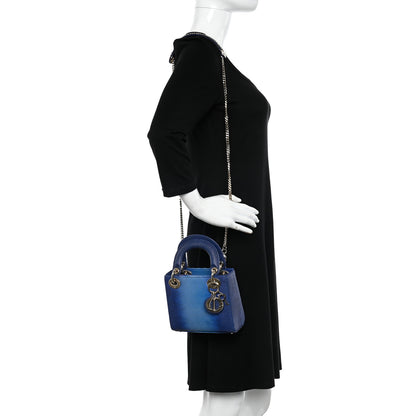 Christian Dior Lizard Gradient Mini Lady Dior Blue 2 of 12