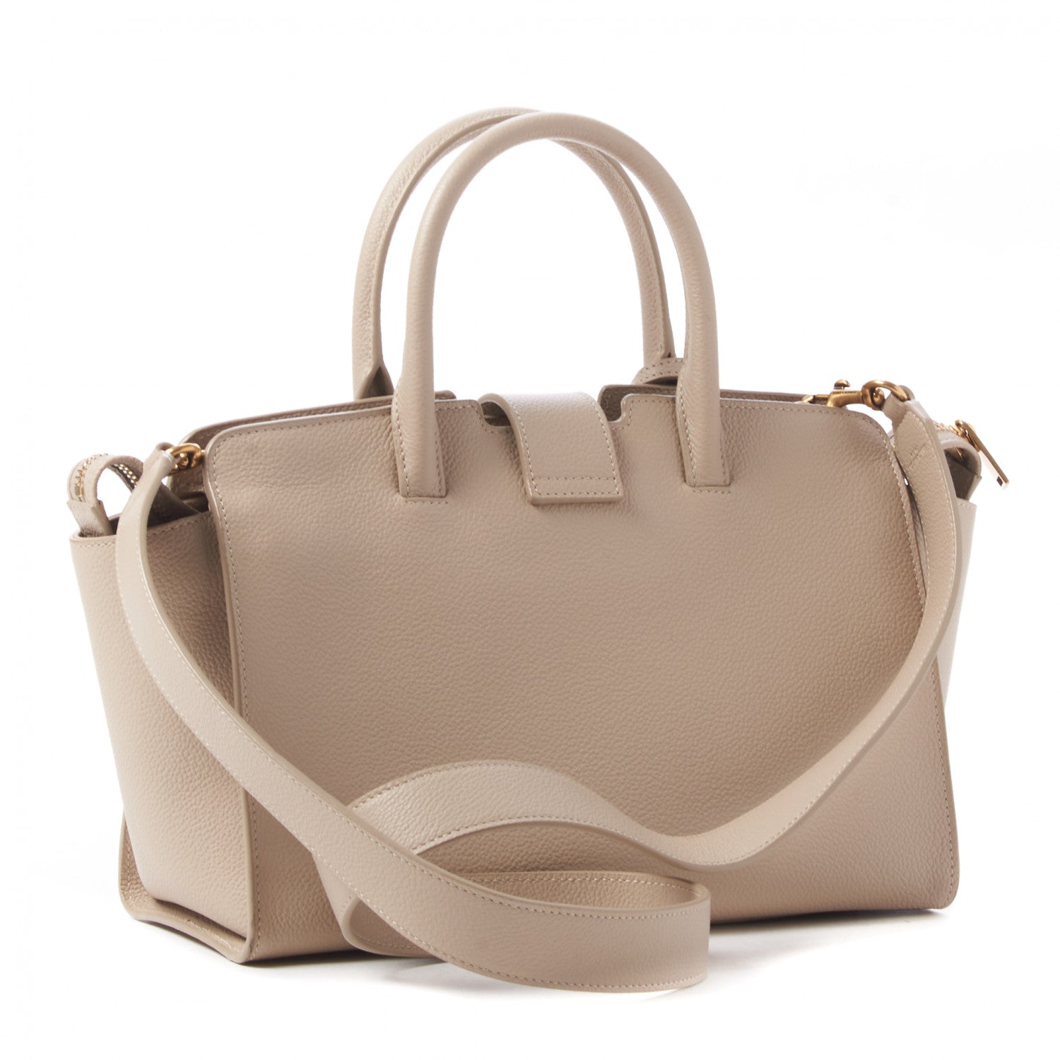 Saint Laurent Calfskin Baby Monogram Downtown Cabas Beige 2 of 9