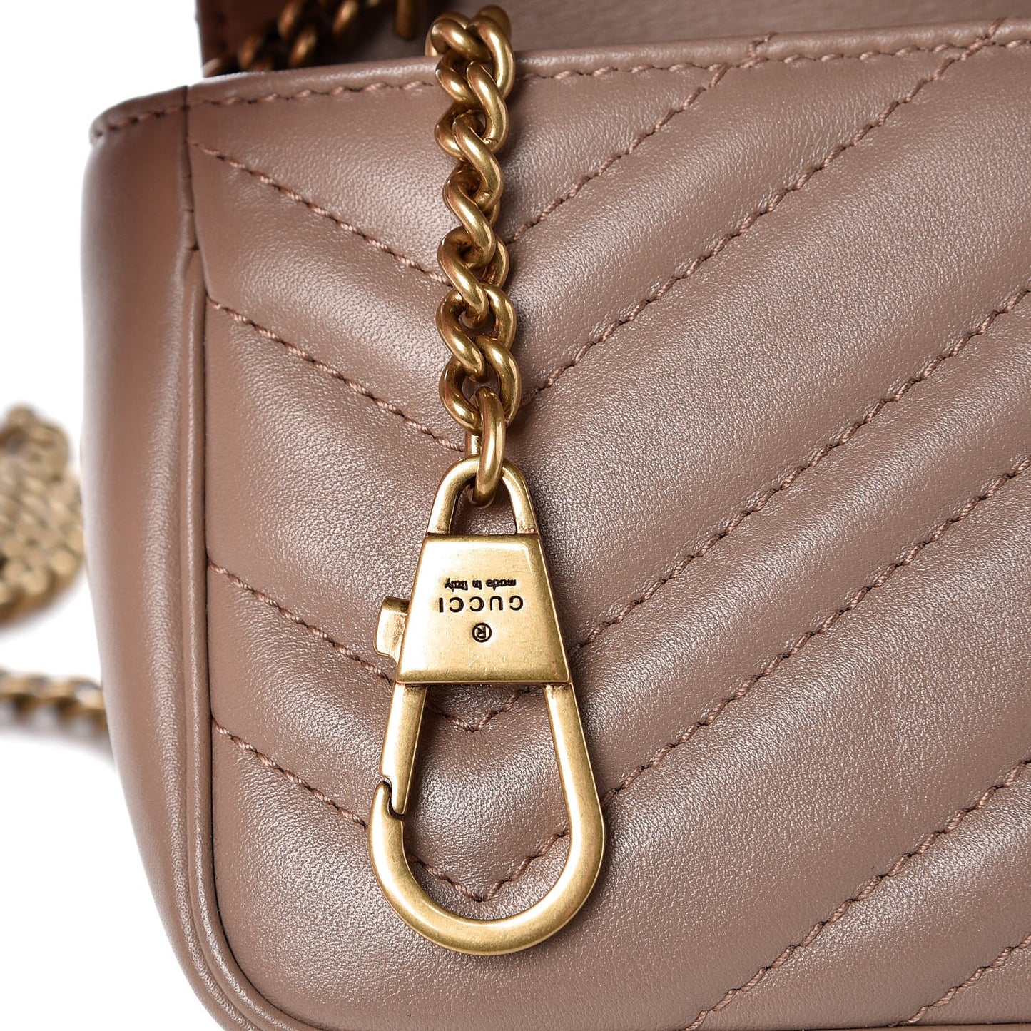 Calfskin Matelasse Super Mini GG Marmont Shoulder Bag Porcelain Rose