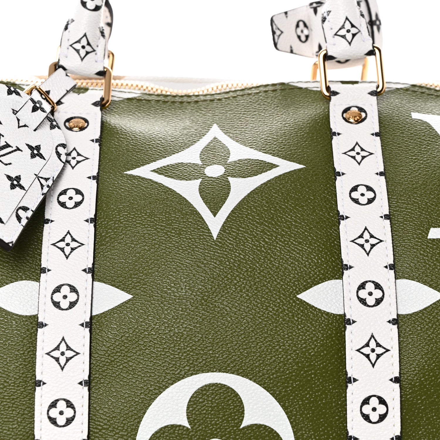 Louis Vuitton Monogram Giant Keepall Bandouliere 50 Kaki Beige 6 of 10