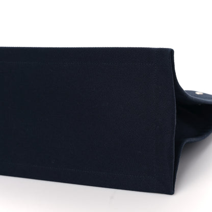Saint Laurent Linen Calfskin Rive Gauche Tote Navy 8 of 8