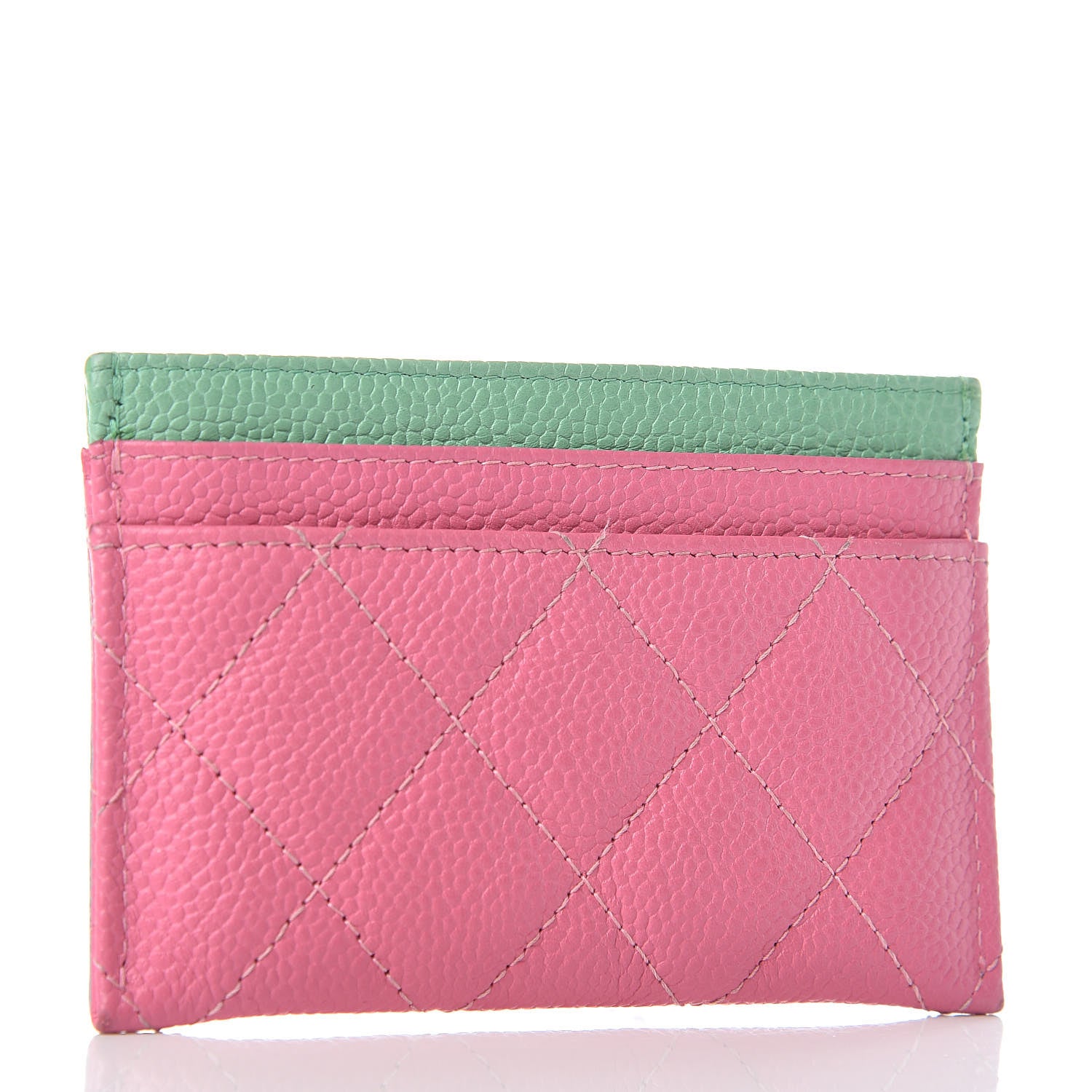 Chanel Caviar Quilted CC Filigree Card Holder Pink Blue Green 3 of 11