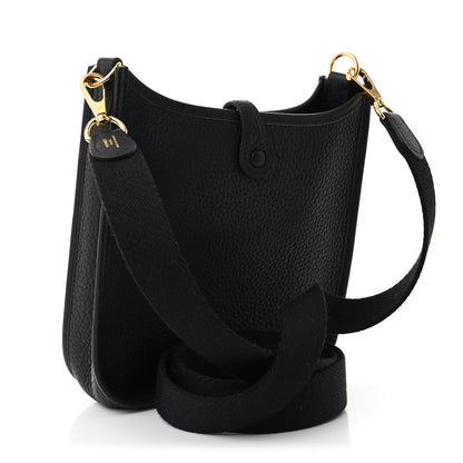 Hermes Taurillon Clemence Evelyne TPM Black 3 of 10