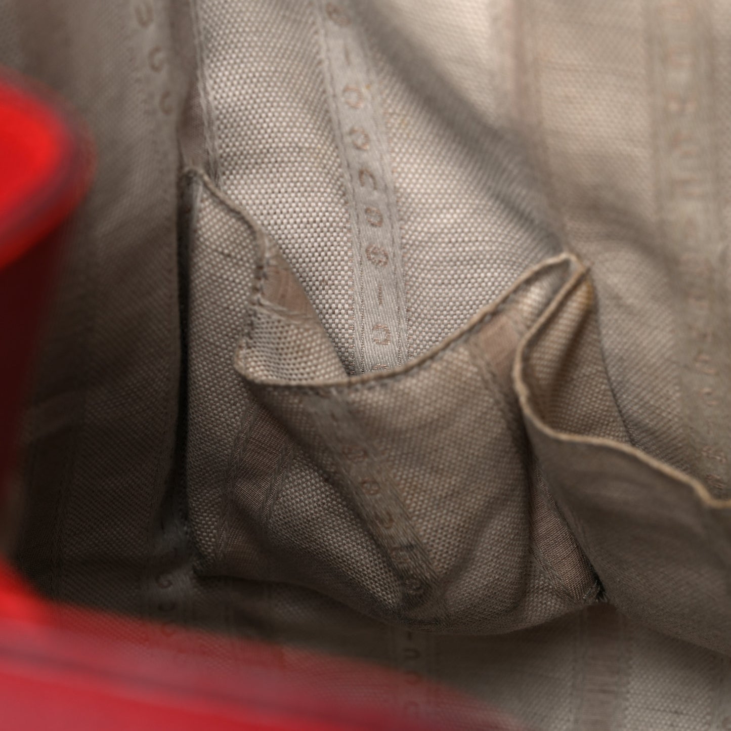 Bright Diamante GG Monogram Studded Medium Bucket Bag Red