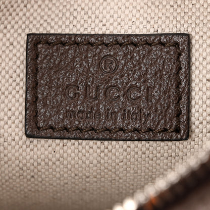 Gucci GG Supreme Monogram Textured Calfskin Web Small Attache Shoulder Bag Beige Ebony New Acero 6 of 11