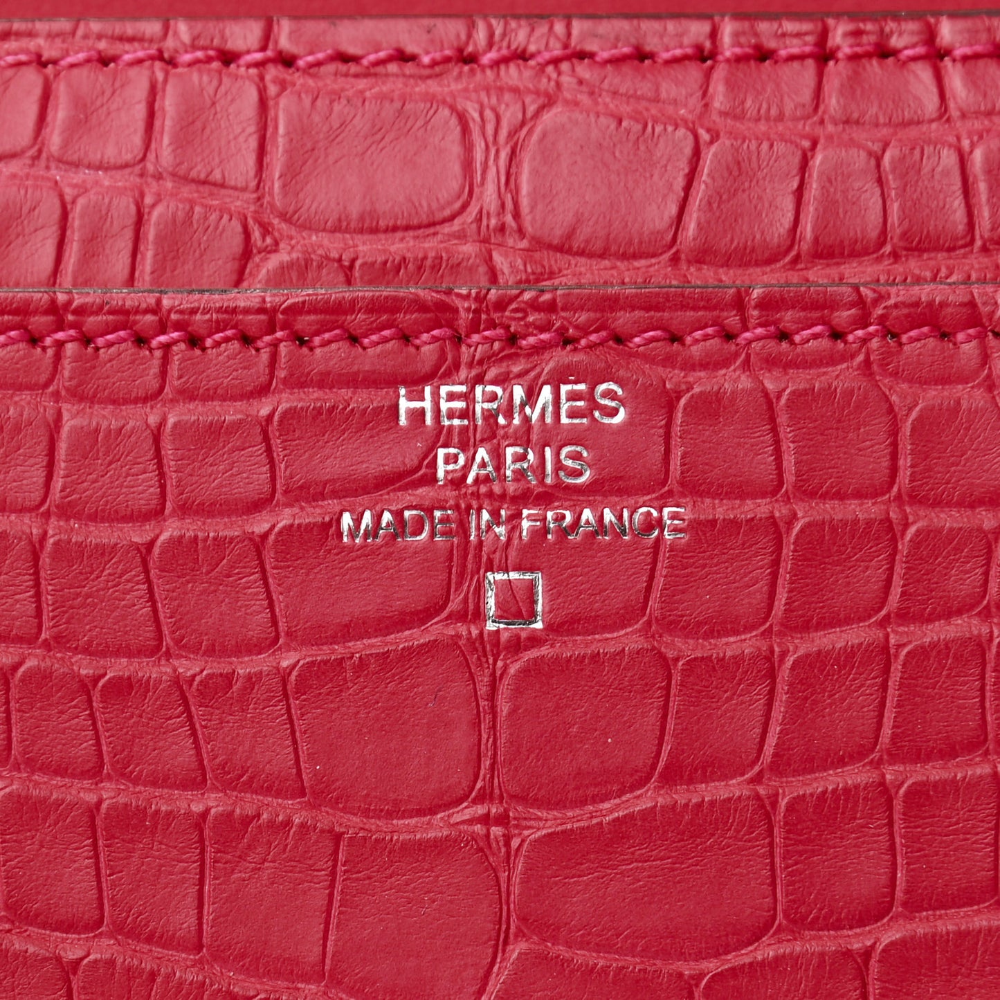 Matte Alligator Constance Long Wallet Rose Extreme