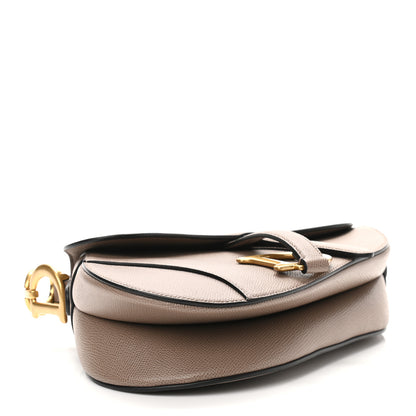Christian Dior Grained Calfskin Saddle Bag Warm Taupe 4 of 11