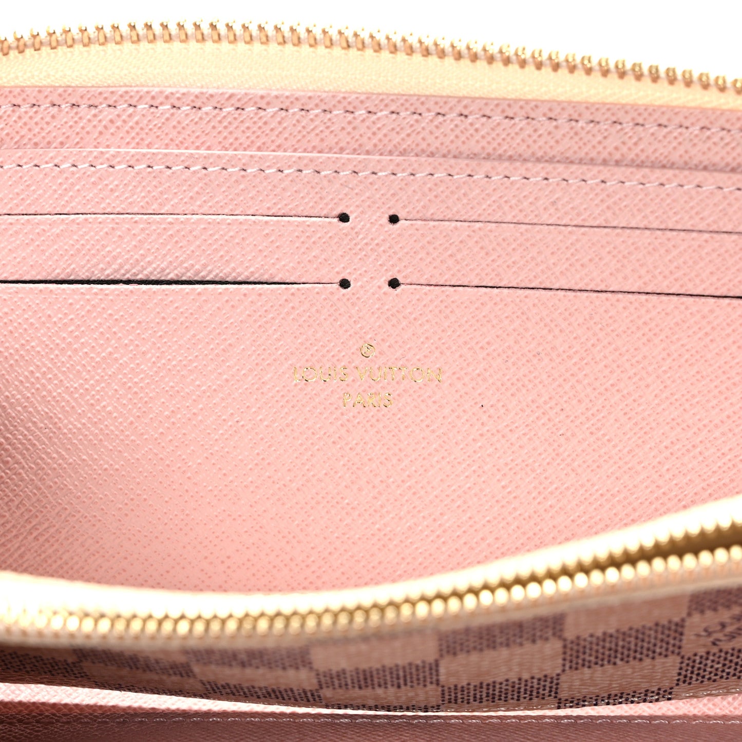 Damier Azur Clemence Wallet Rose Ballerine