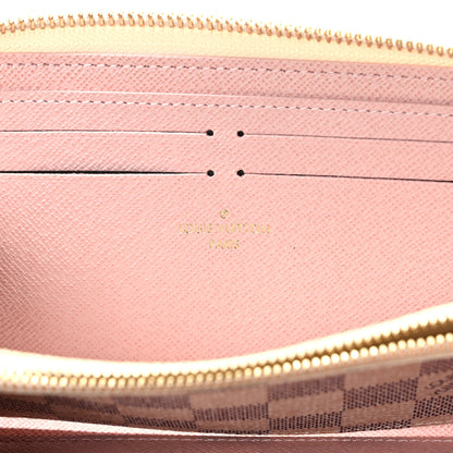 Louis Vuitton Damier Azur Clemence Wallet Rose Ballerine 6 of 10