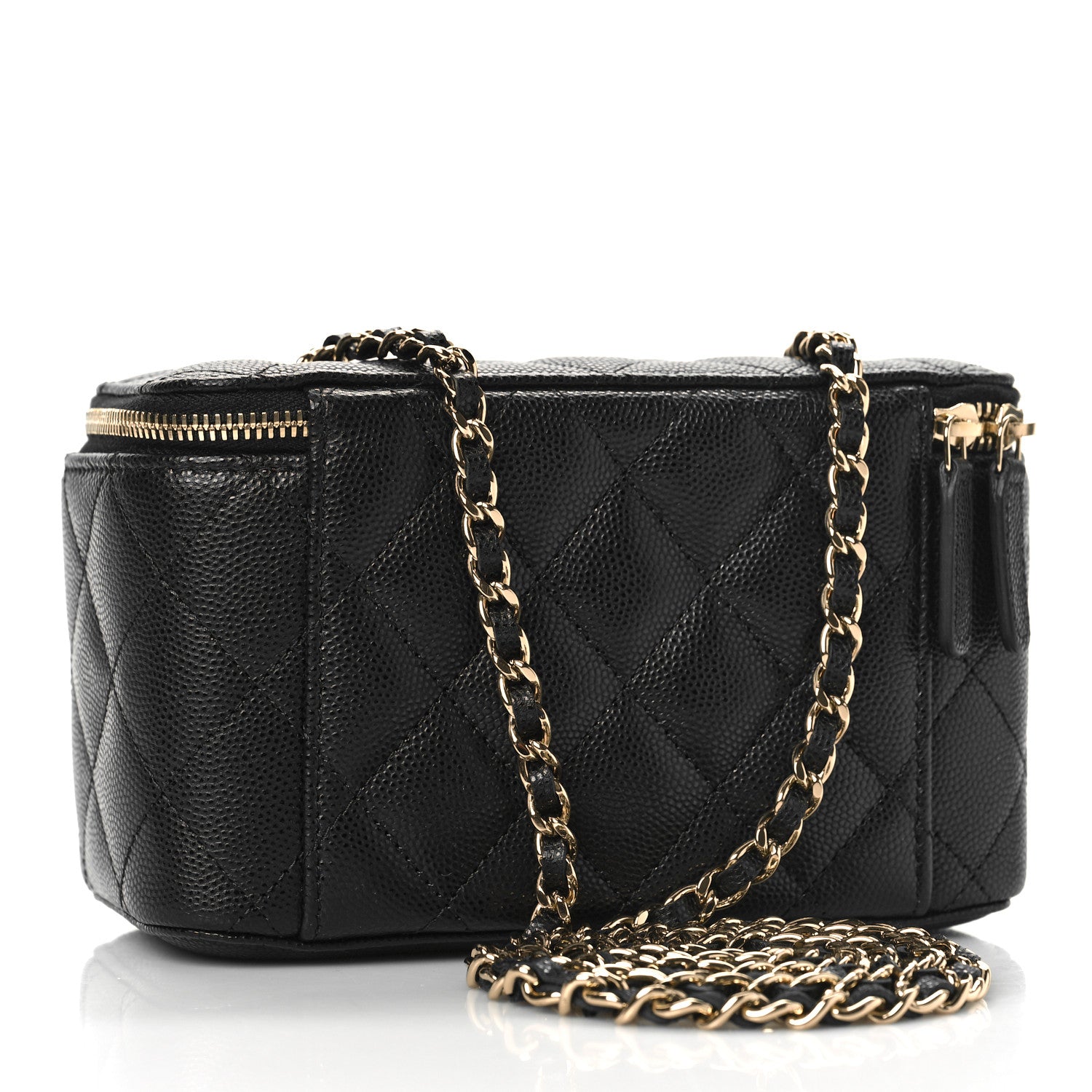 Chanel Caviar Quilted Small Vanity Case With Chain Black 3 of 10
