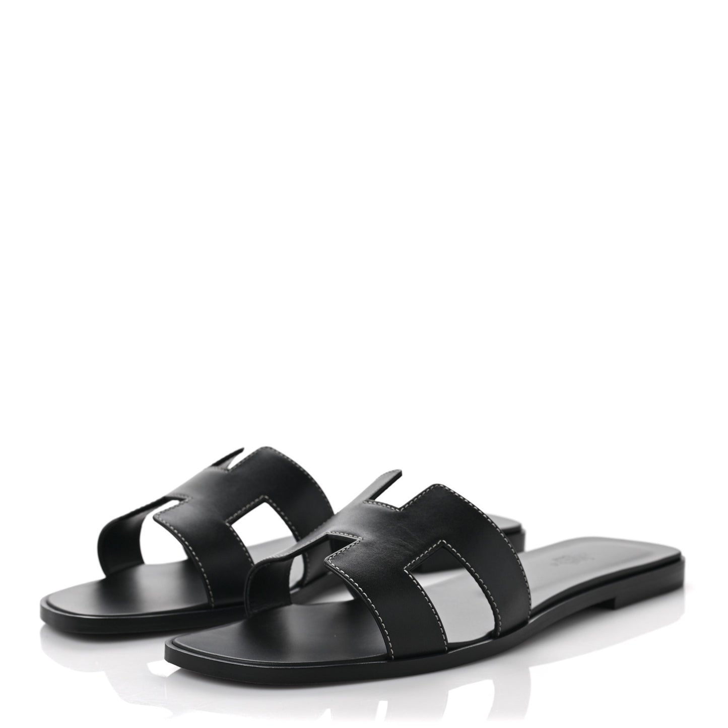 Box Calfskin Oran Sandals 40.5 Black