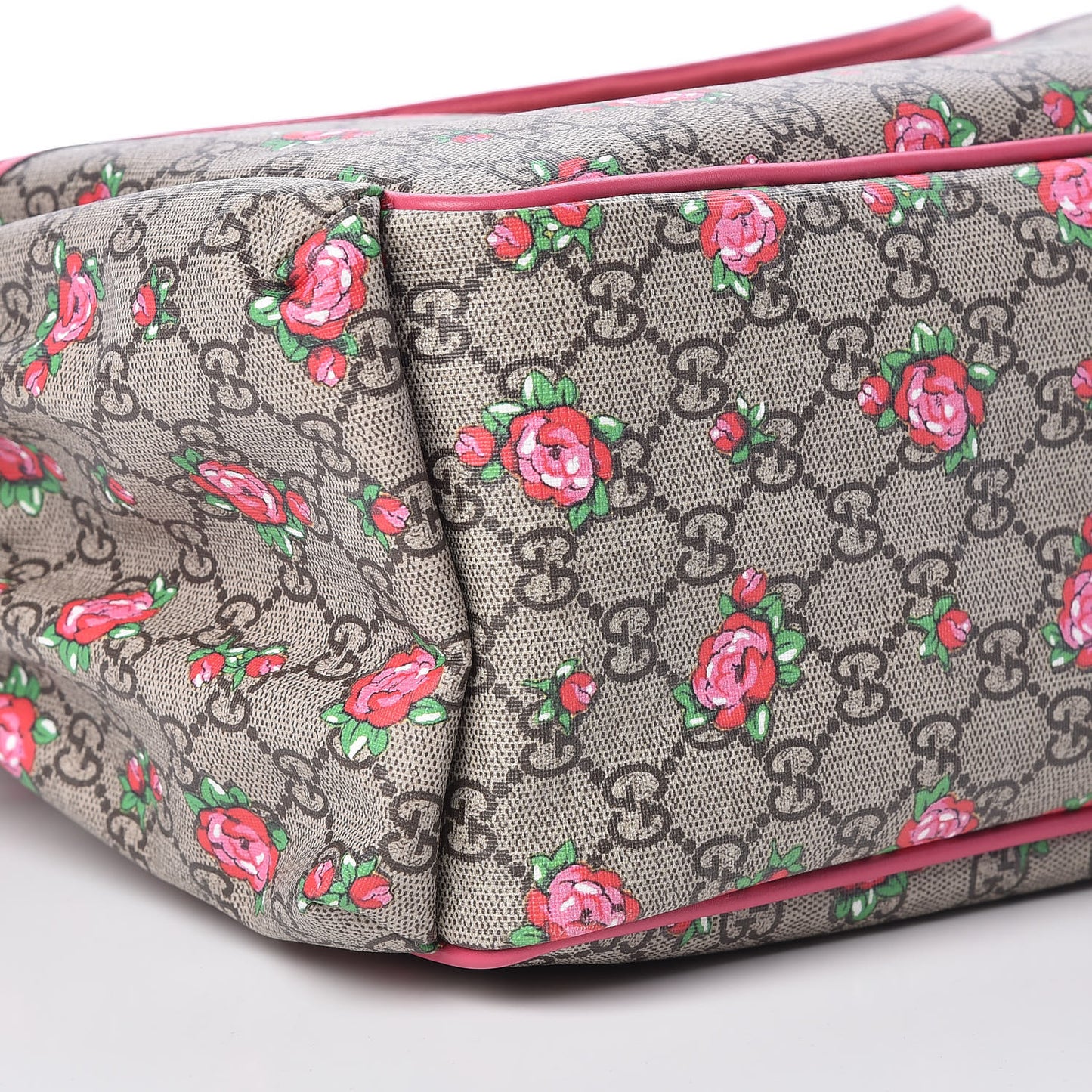GG Supreme Monogram Rose Bud Diaper Bag Pink