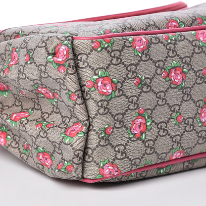 Gucci GG Supreme Monogram Rose Bud Diaper Bag Pink 9 of 10