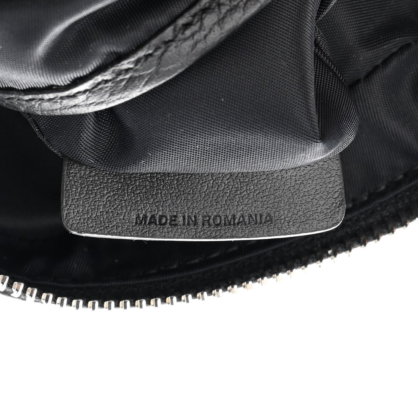 Pebbled Calfskin Logo Embossed Thornton Messenger Bag Black