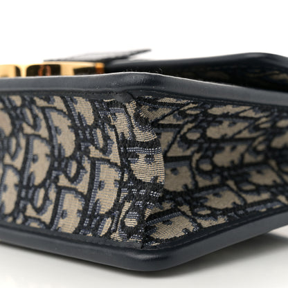 Christian Dior Oblique 30 Montaigne Flap Bag Blue 10 of 12