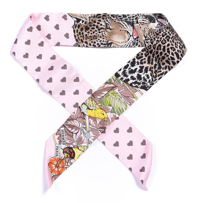 Hermes Silk Jungle Love Love Twilly Rose Pale Etoupe 1 of 4