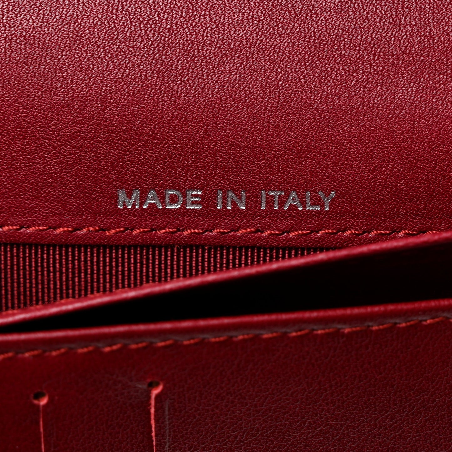 Patent CC French Wallet Red