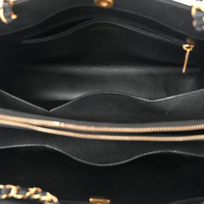 Chanel Caviar Quilted Small Shopping Tote Black 5 of 10