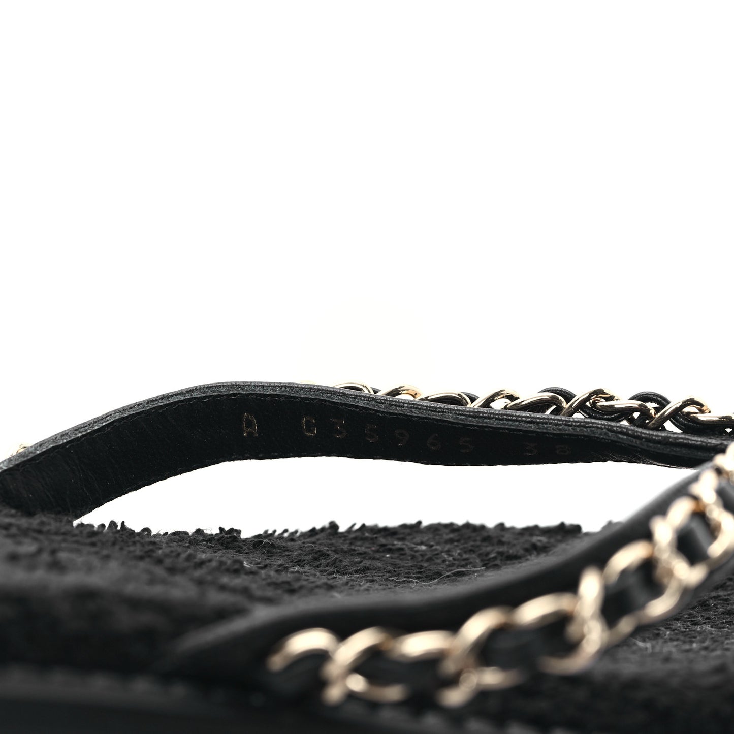 Lambskin CC Chain Thong Sandals 38 Black