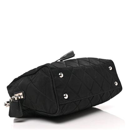 Prada Nylon Tessuto Impuntu Quilted Shoulder Bag Black 4 of 8