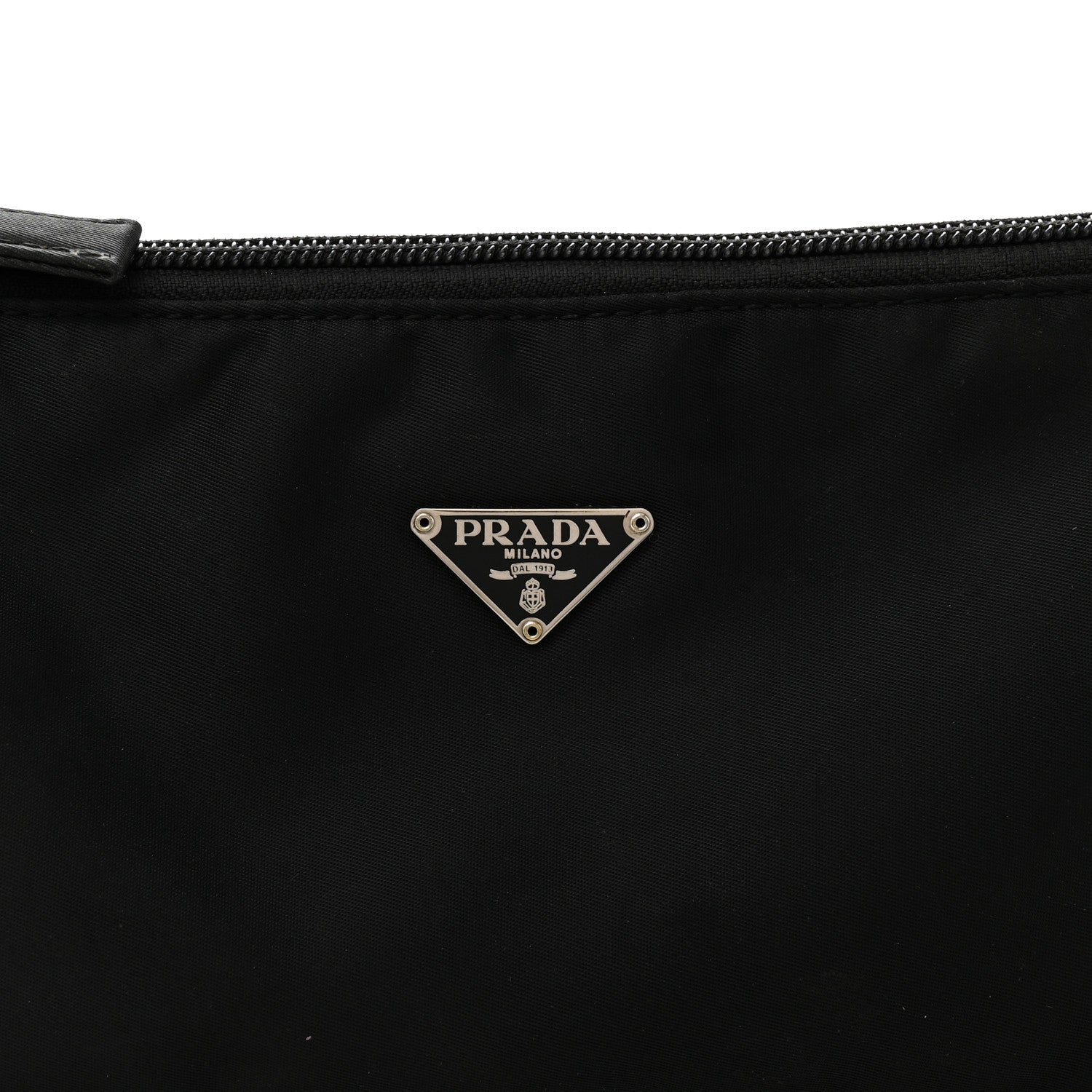Prada Tessuto Nylon Pochette Bag Black 8 of 11