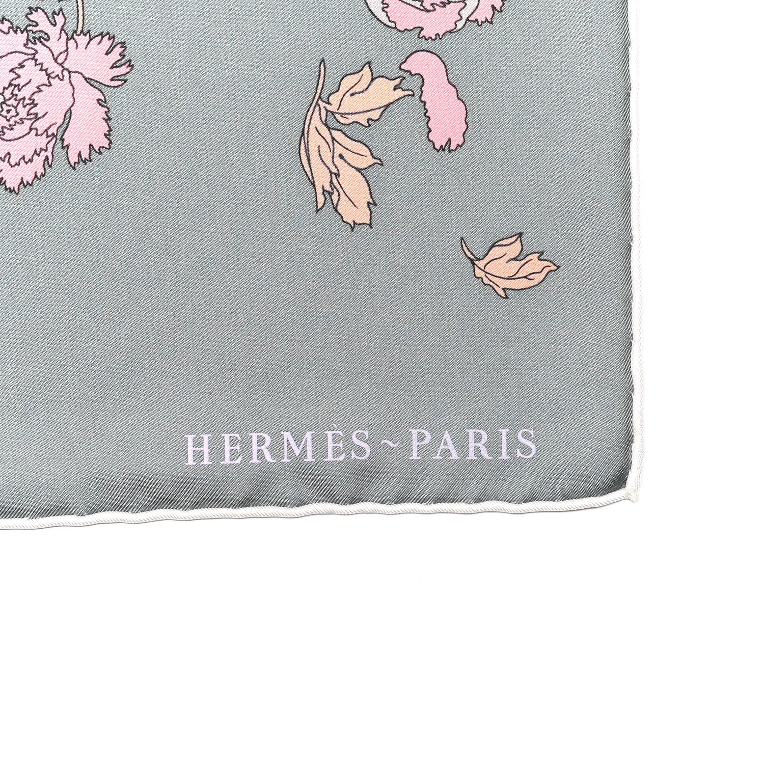 Hermes Silk Robe Legere Scarf 90 Gris Corail Rose Pourpre 3 of 5
