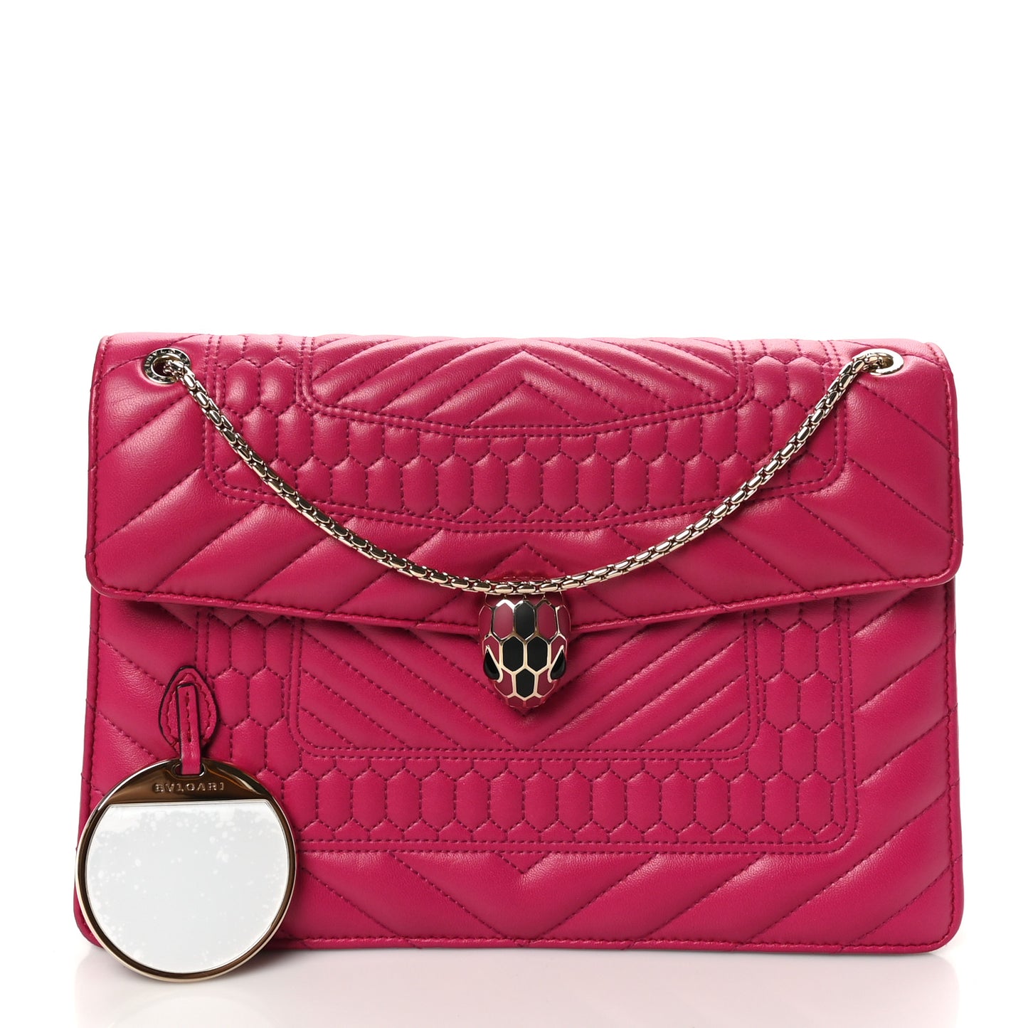 Nappa Quilted Serpenti Forever Shoulder Bag  Plum