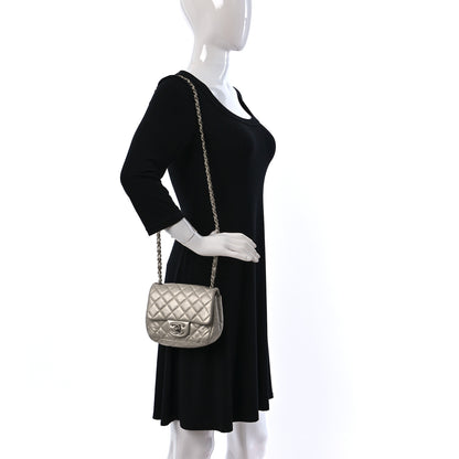 Chanel Metallic Lambskin Quilted Mini Square Flap Gold 2 of 9