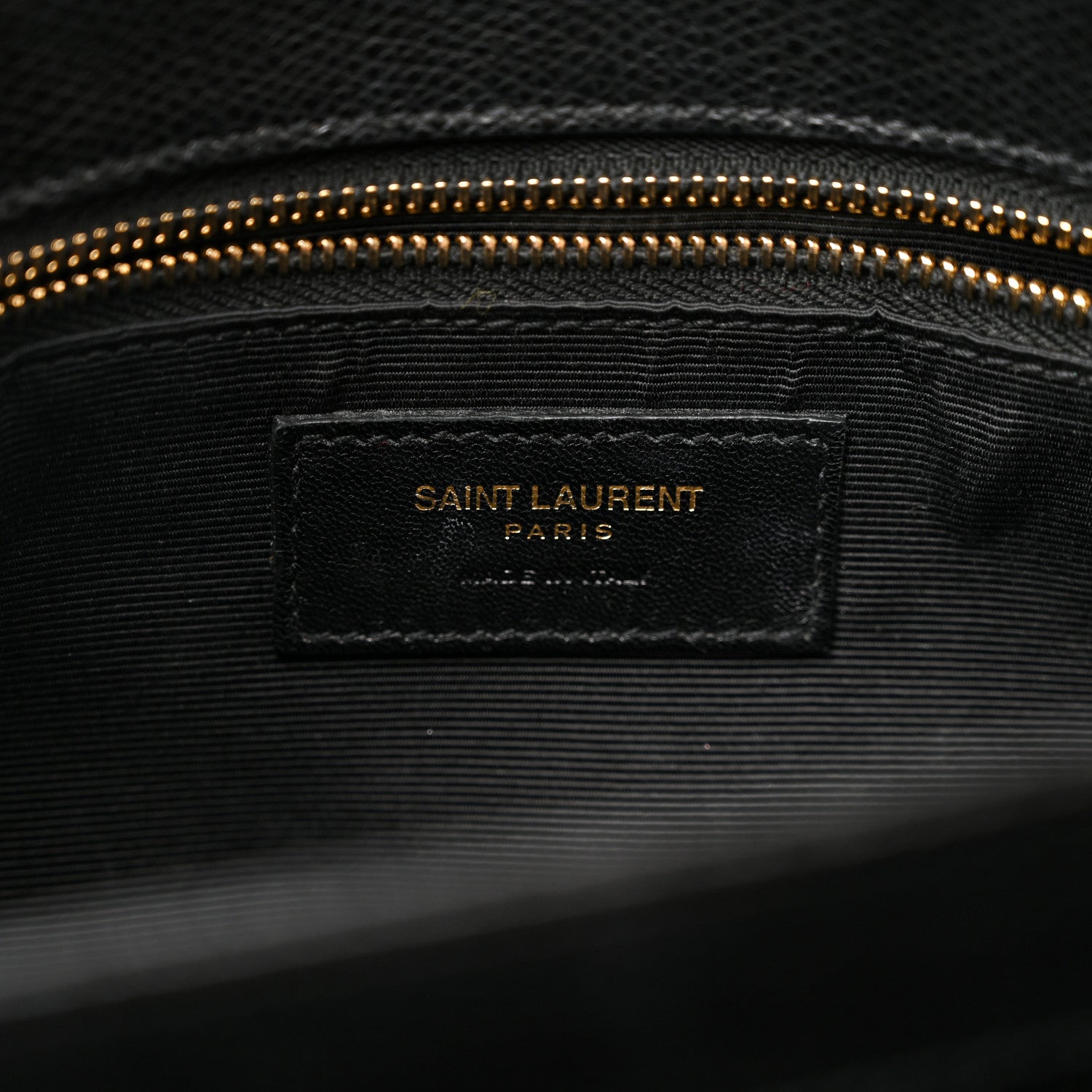 Saint Laurent Textured Calfskin Medium Classic Monogram Universite Bag Black 6 of 18