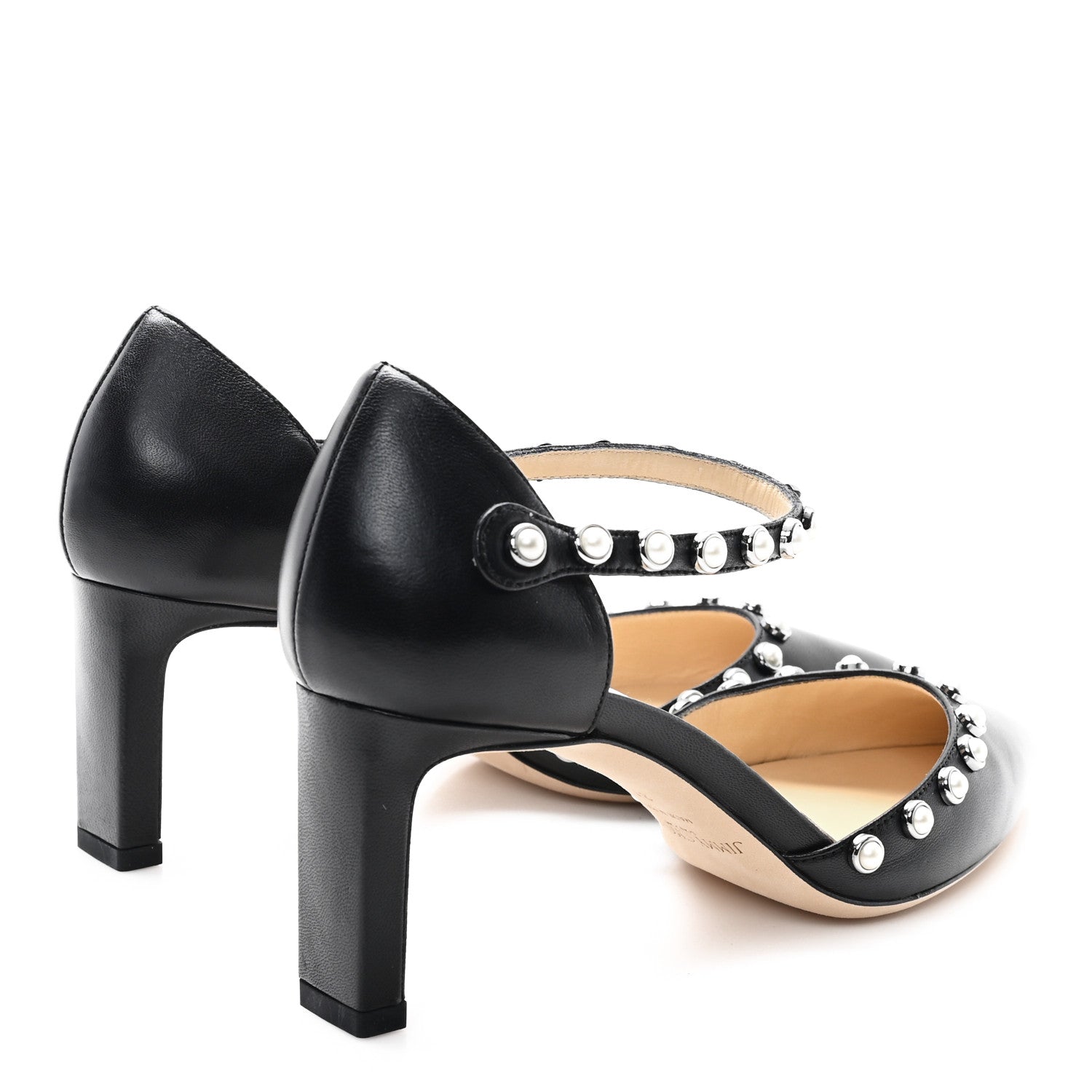 Jimmy Choo Nappa Pearl Leema 65 Pumps 37 Black 5 of 9