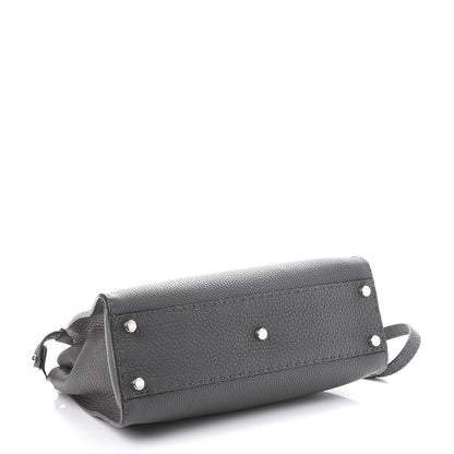 Fendi Cuoio Romano Selleria Bi-Color Medium Peekaboo Iconic Satchel Asfalto Latte 5 of 11