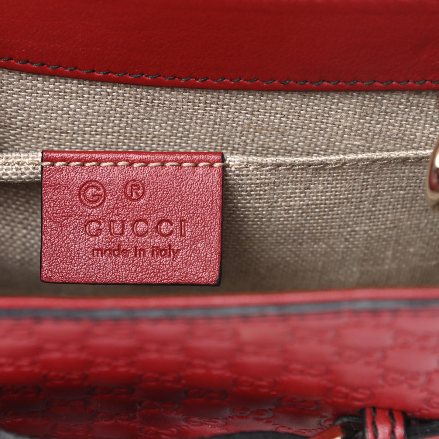 Soft Microguccissima Mini Emily Chain Shoulder Bag Rosso
